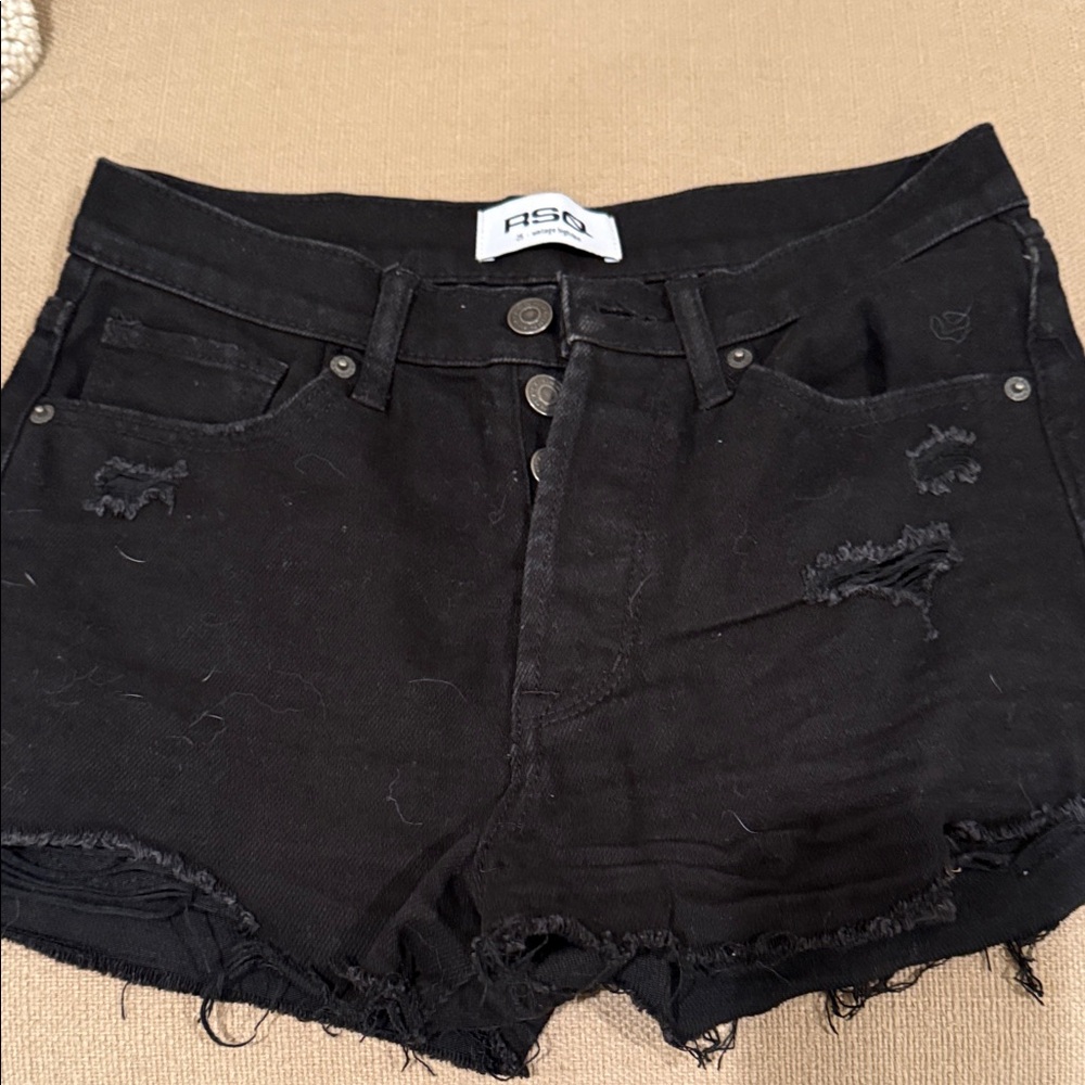 RSQ Women's Black Jean Shorts